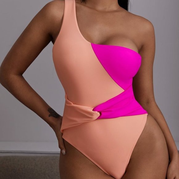 Other - Swim One Shoulder One Piece Swimsuit Small